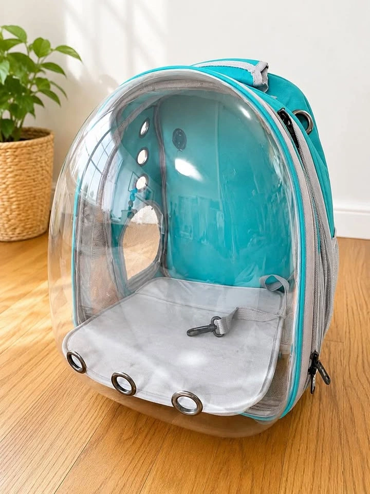 Teal Pet Carrier Backpack with Bubble Window