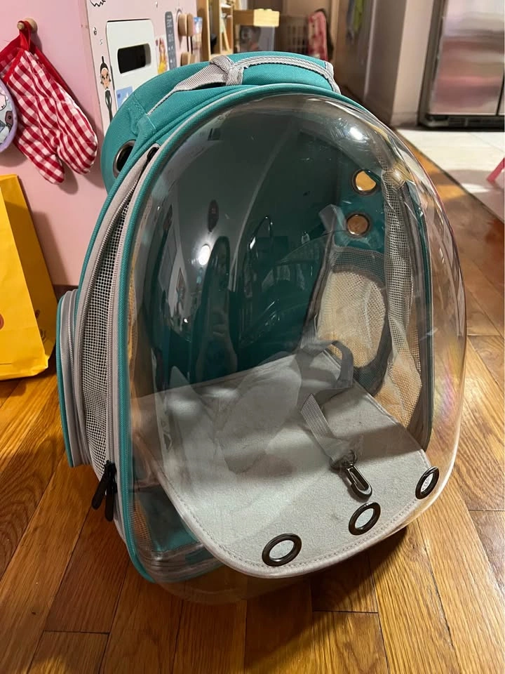 Teal Pet Carrier Backpack with Bubble Window - photo 2