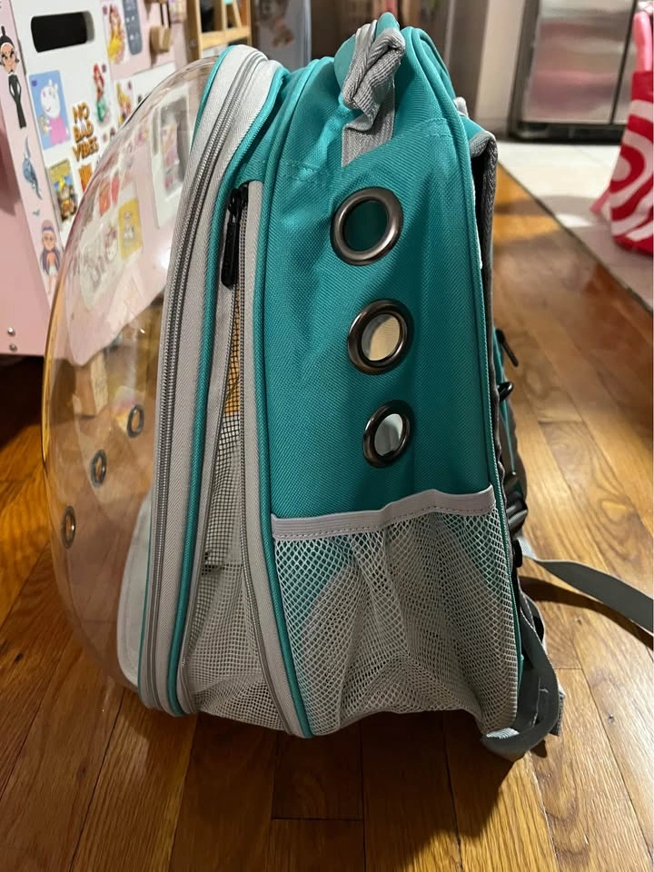 Teal Pet Carrier Backpack with Bubble Window - photo 3