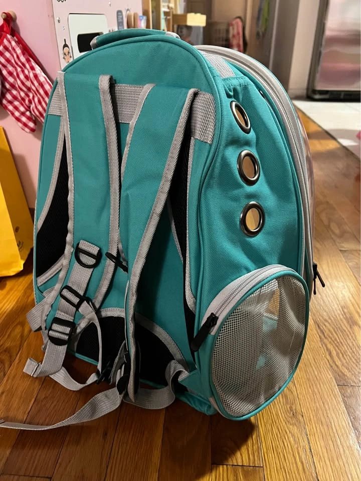 Teal Pet Carrier Backpack with Bubble Window - photo 4
