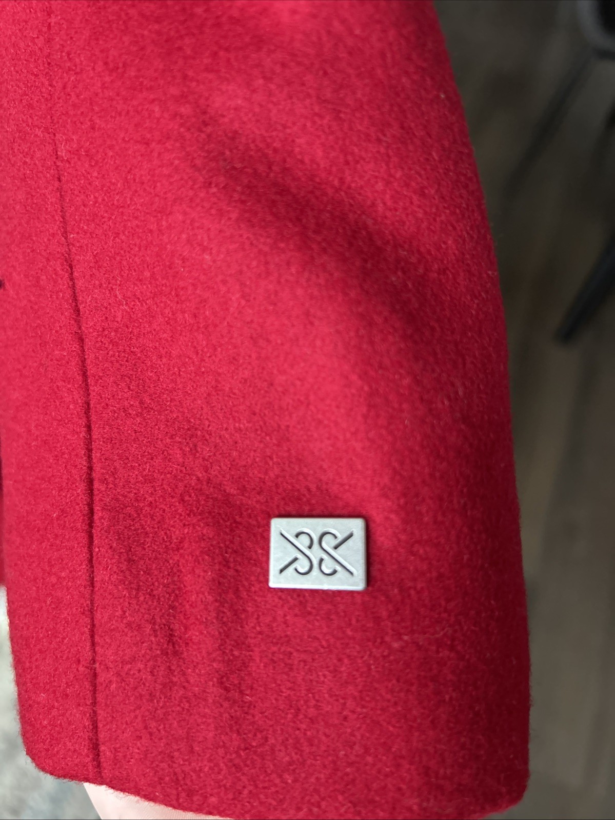 SOIA & KYO Ines Scarlet Belted Wool Coat - Size M - photo 4