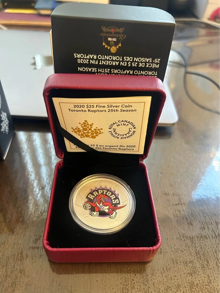 1 oz. Pure Silver Coin - 2020 Toronto Raptors 25th Season - photo 2