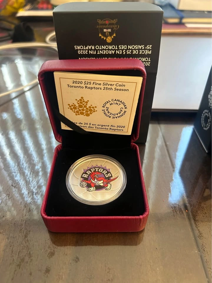 1 oz. Pure Silver Coin - 2020 Toronto Raptors 25th Season - photo 4