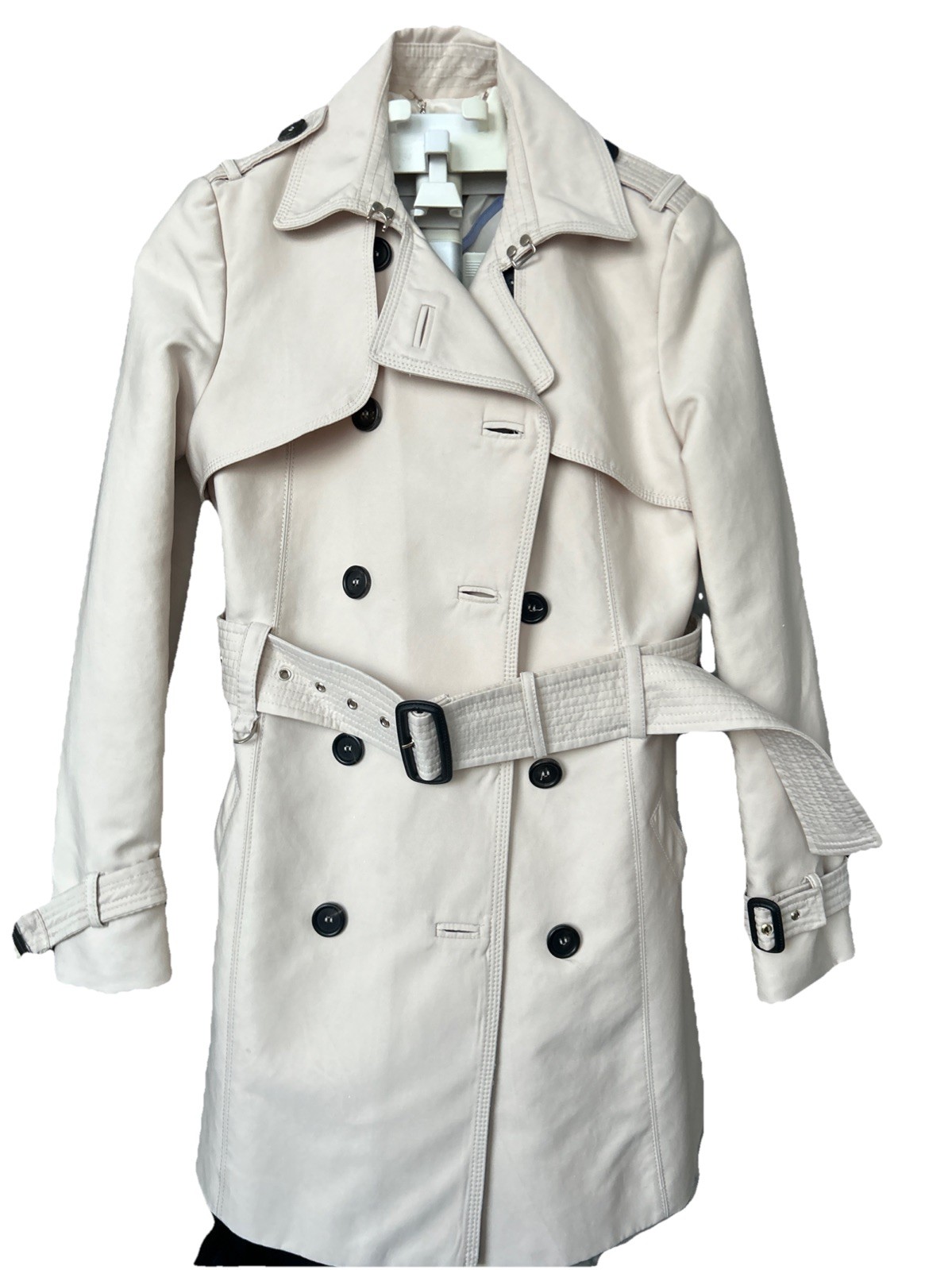 Zara Women Beige Belted Trench Coat, Size M - photo 2