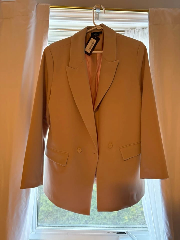 Beige (Sand) Oversized Blazer - Size Medium - photo 2