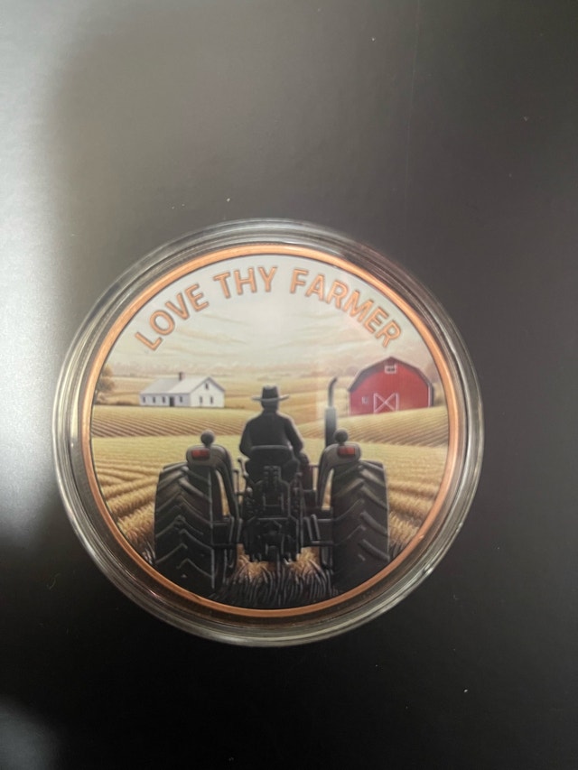 5 oz Copper Coin - Love thy Farmer