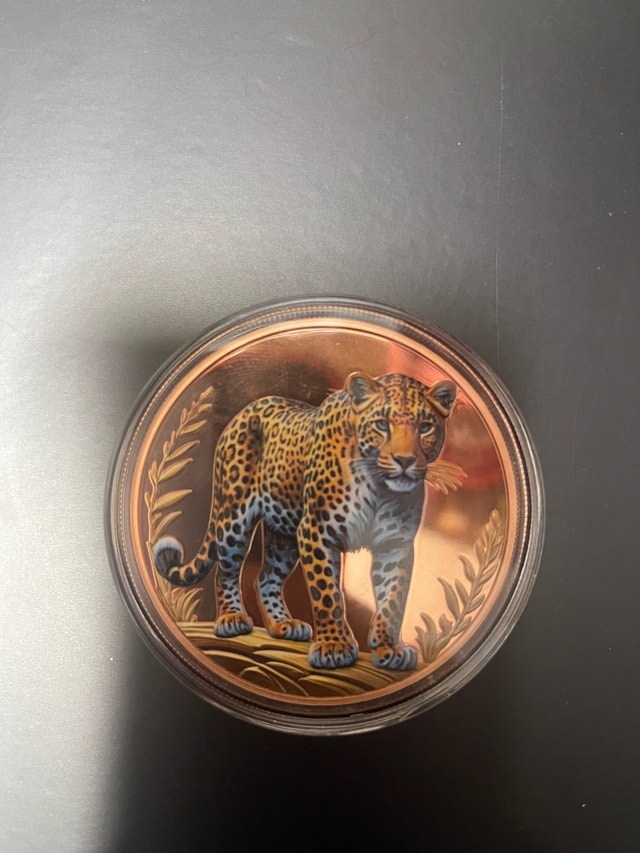 5 oz Copper Coin - Cheetah