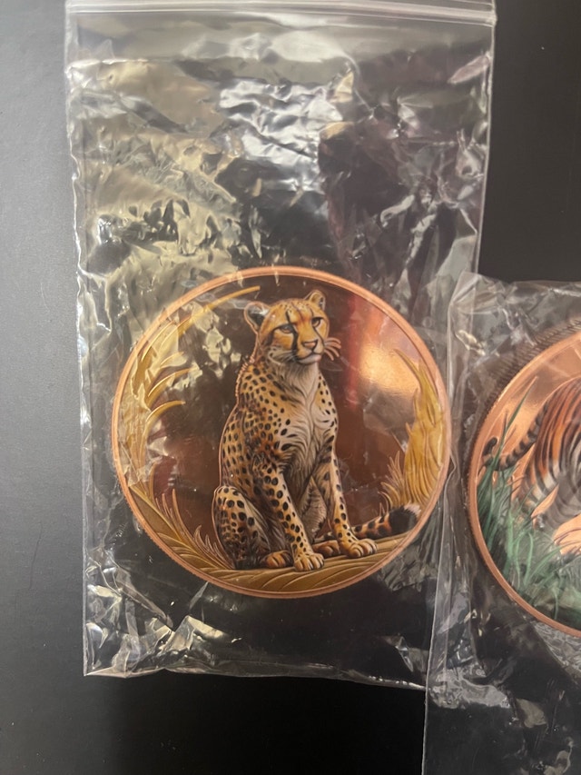 5 oz Copper Coin - Tiger & Cheetah