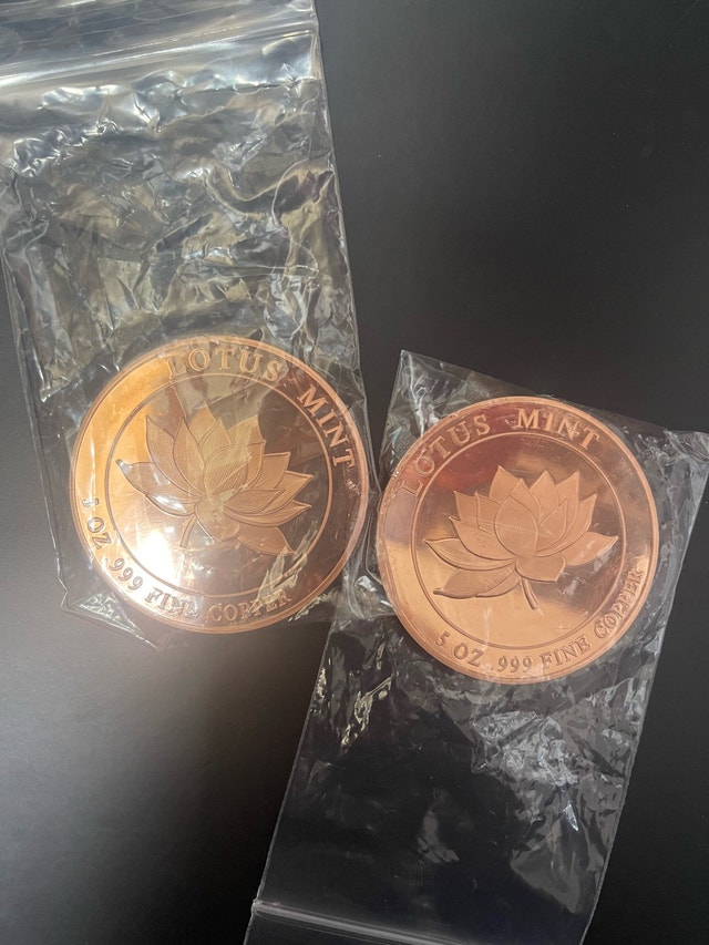 5 oz Copper Coin - Tiger & Cheetah - photo 3