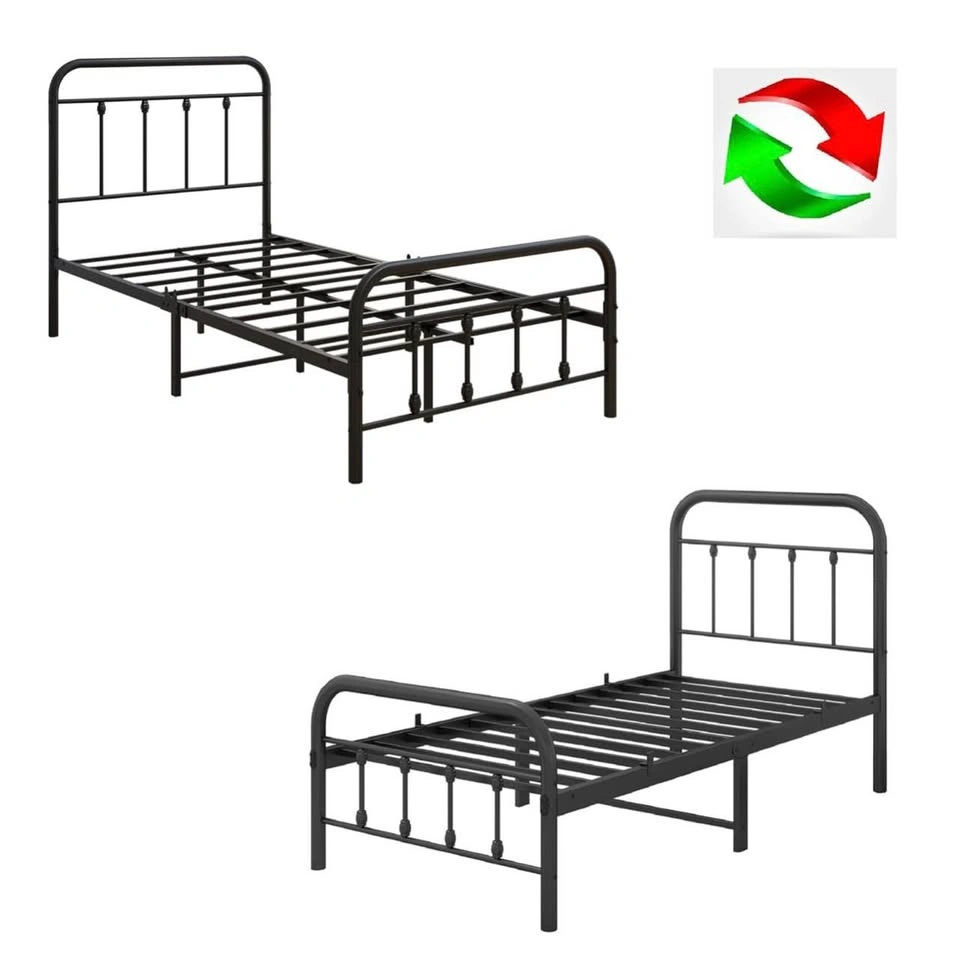 Twin Bed Frame with Vintage Headboard and Footboard - photo 2
