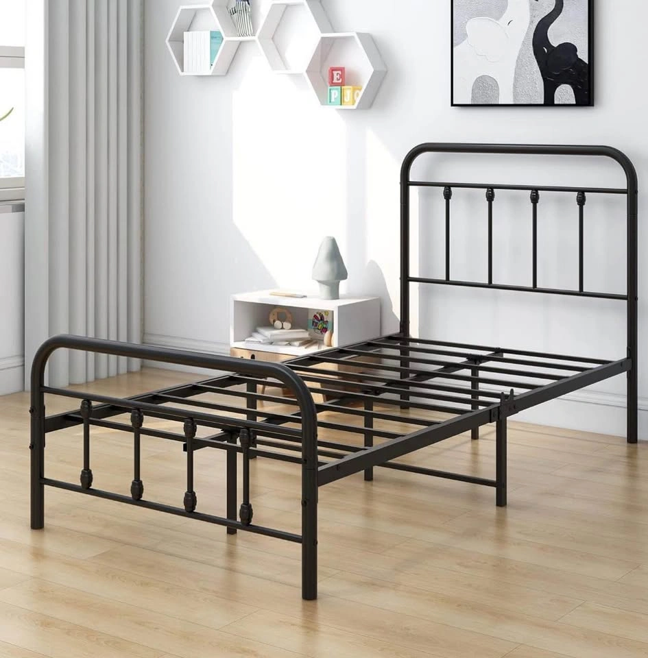 Twin Bed Frame with Vintage Headboard and Footboard - photo 3