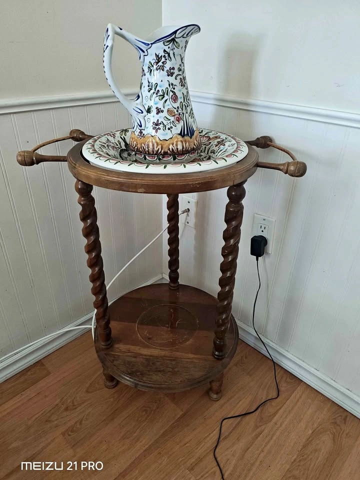 Antique pottery table