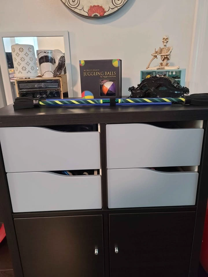 IKEA KALLAX 2-Drawer Inserts Wave Shaped Light Gray-Blue (2) - photo 2