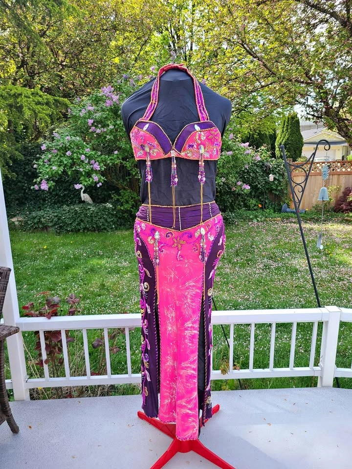 Pink & Purple Belly Dance Costume Set