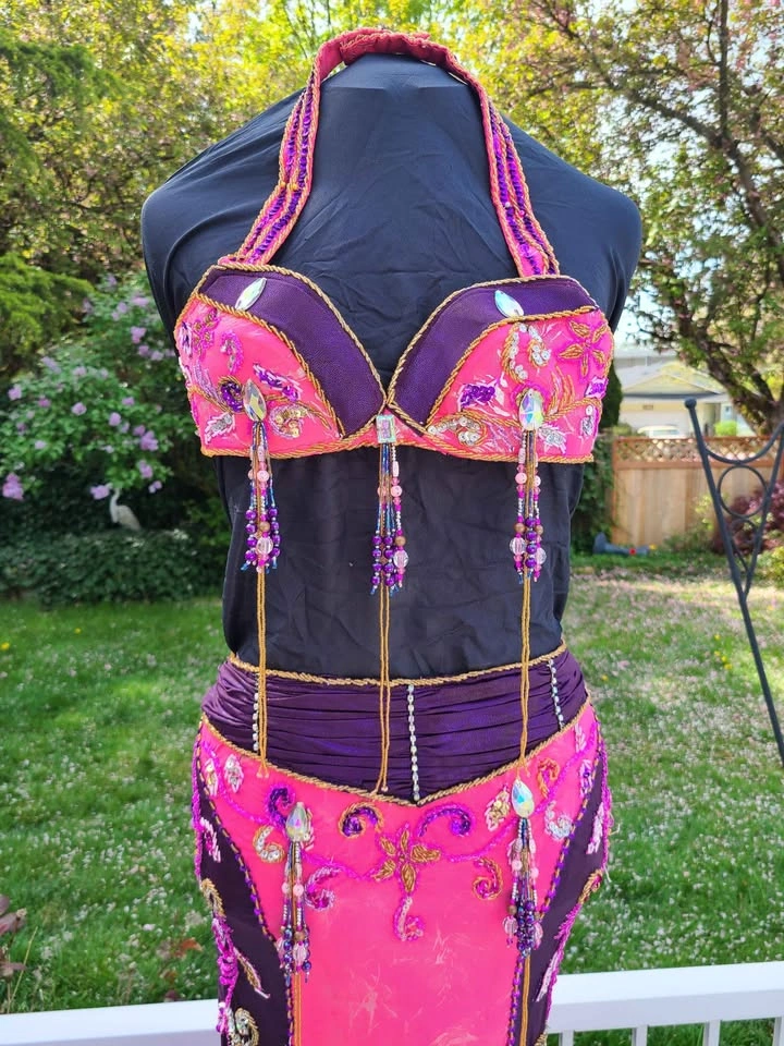 Pink & Purple Belly Dance Costume Set - photo 2