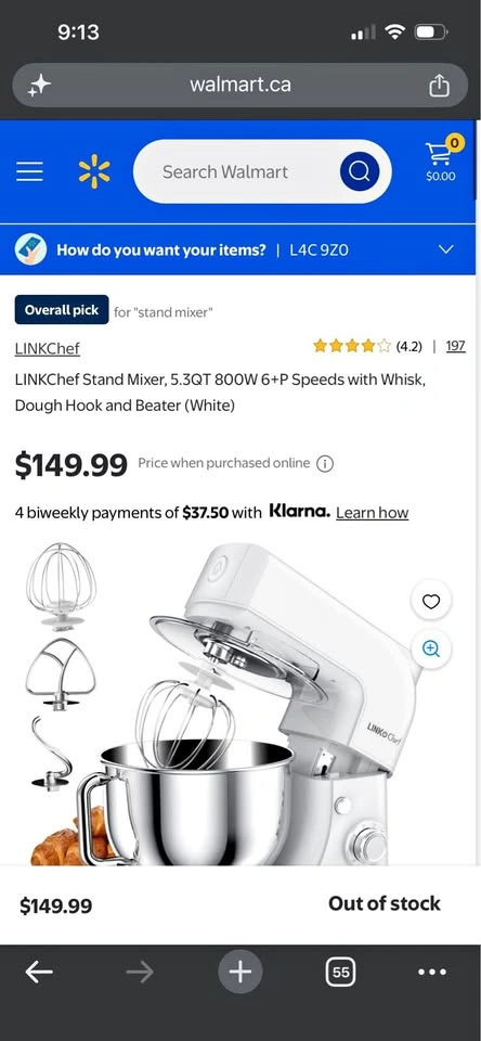 LINKChef 5.3QT Stand Mixer - Brand New