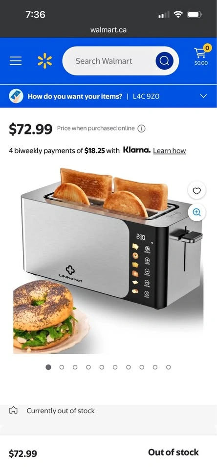 BRAND NEW LINKChef 4-Slice Smart Toaster - Sleek LED Touchscreen