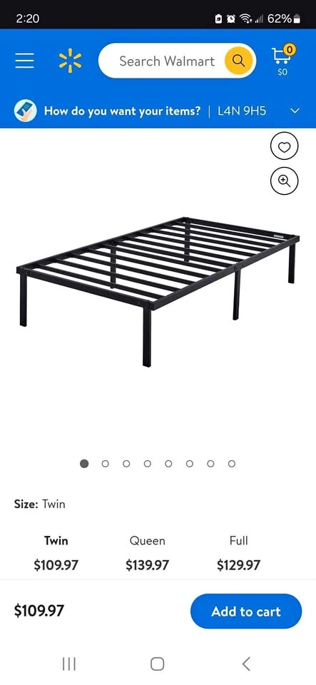 Single/Twin Metal Bed Frame