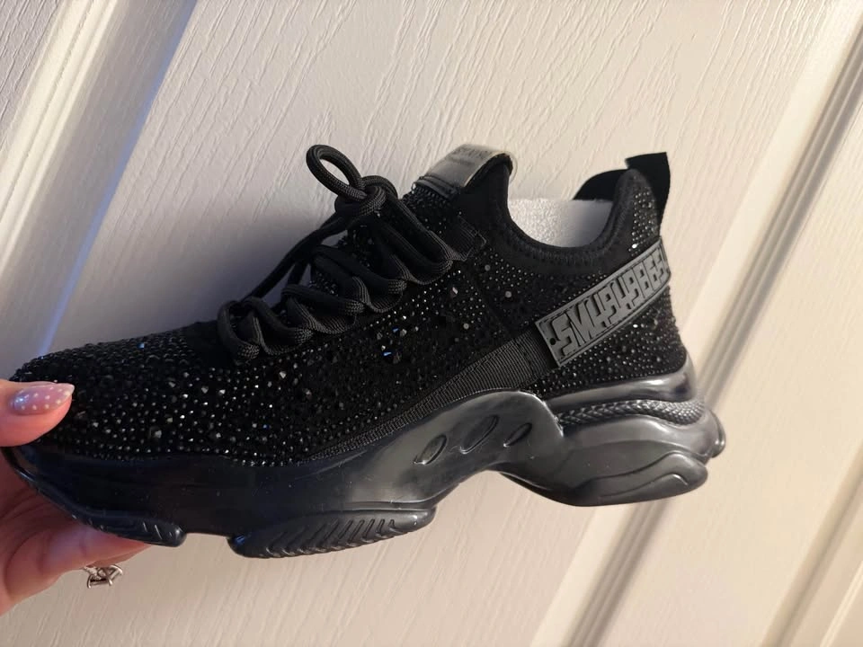 Steve Madden Black Rhinestone Sneakers - New, Size 10 - photo 2