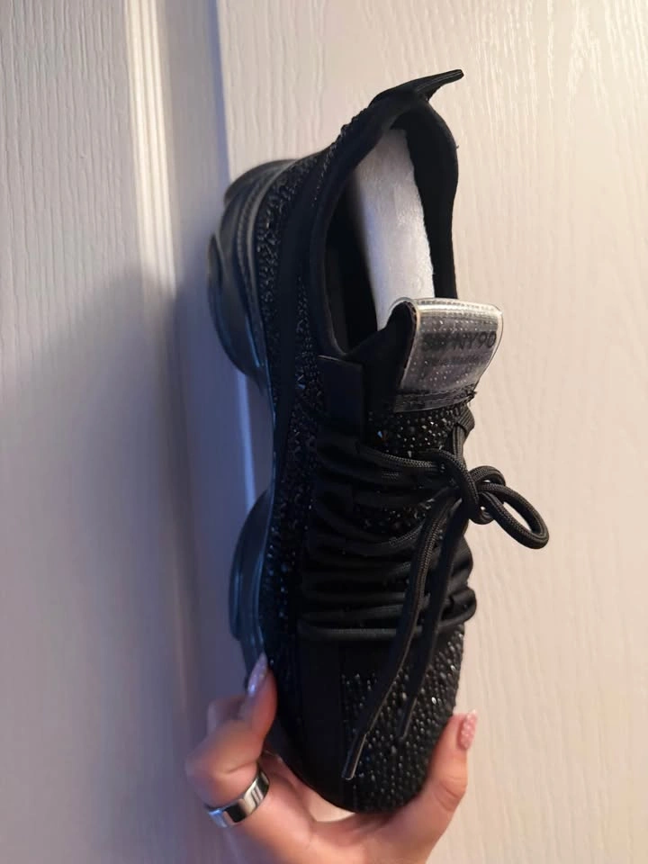 Steve Madden Black Rhinestone Sneakers - New, Size 10 - photo 3