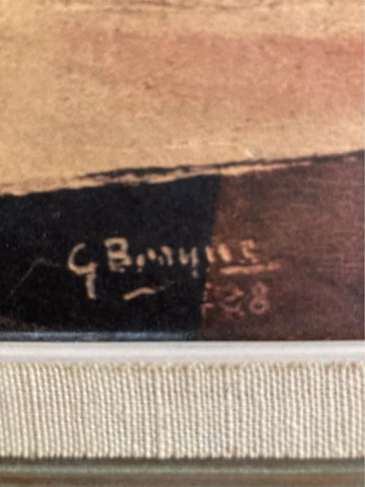 Rare Braque Print, Framed MCM Era, Plus Book - photo 2
