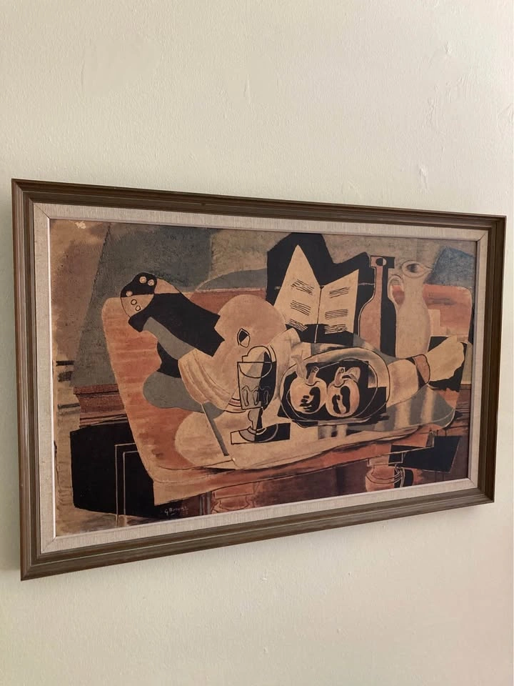 Rare Braque Print, Framed MCM Era, Plus Book - photo 3