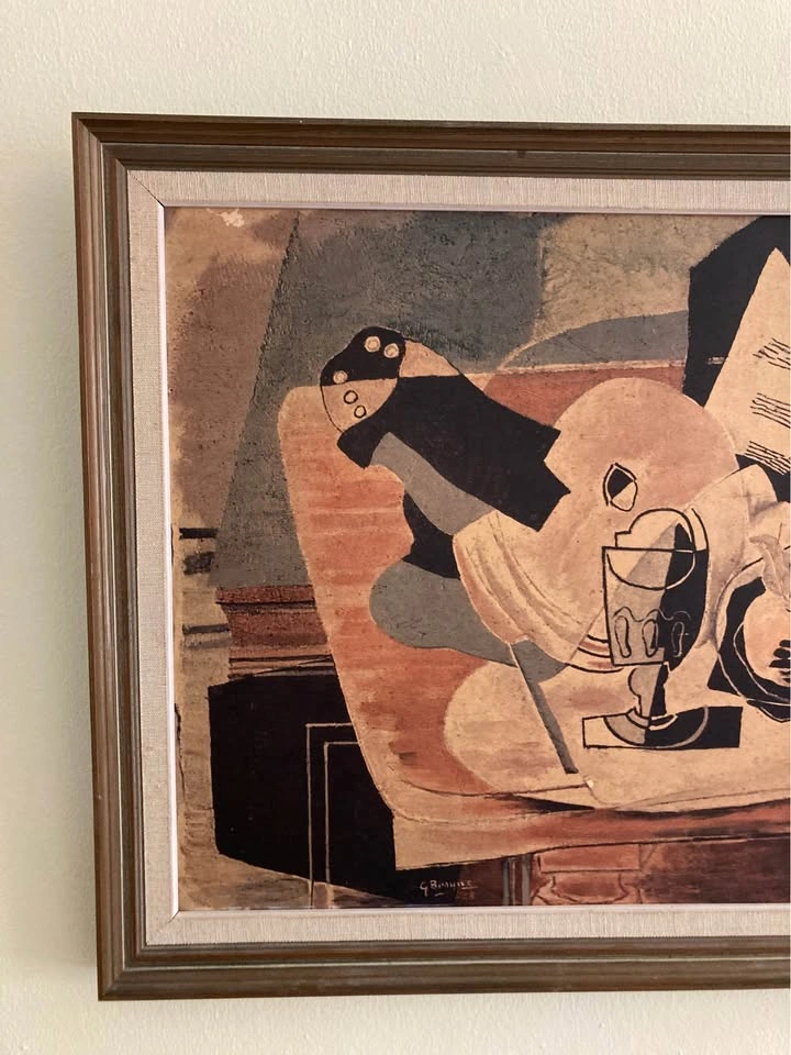Rare Braque Print, Framed MCM Era, Plus Book - photo 4