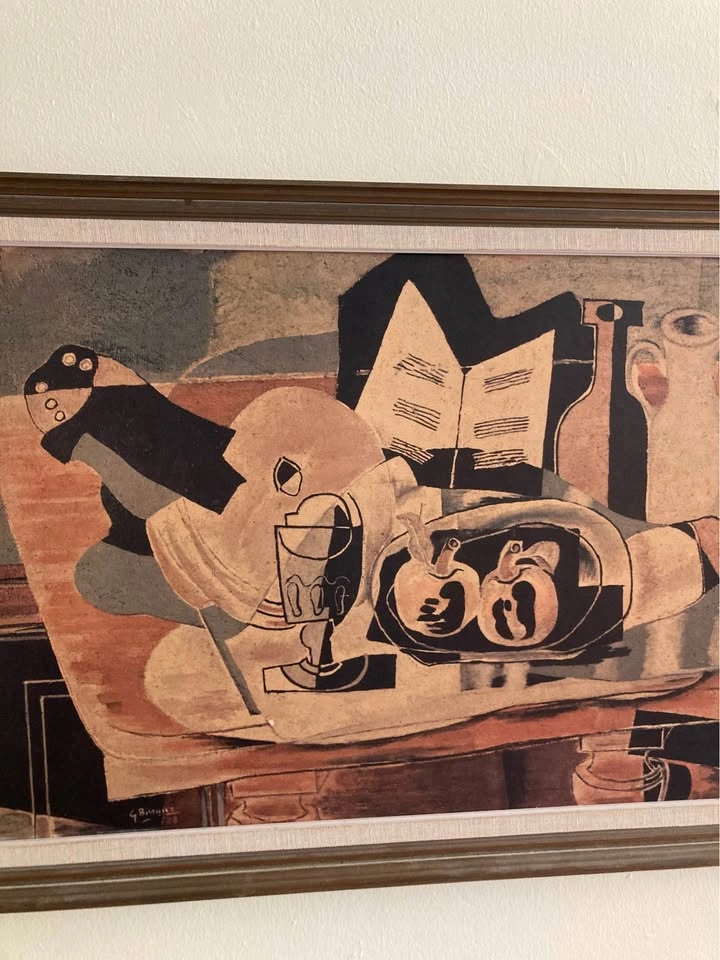 Rare Braque Print, Framed MCM Era, Plus Book - photo 5