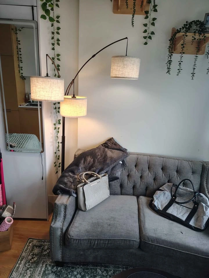 Modern 3-Arm Arc Floor Lamp + 3 Alexa Smart Bulbs - photo 3