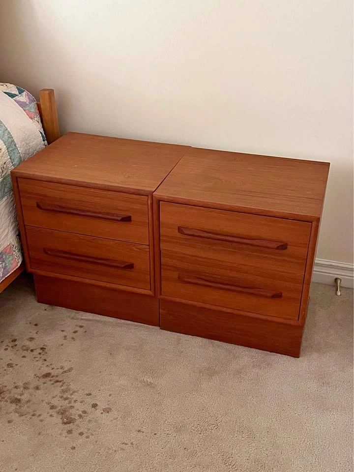 Pair of Mid-Century Modern Teak Nightstands