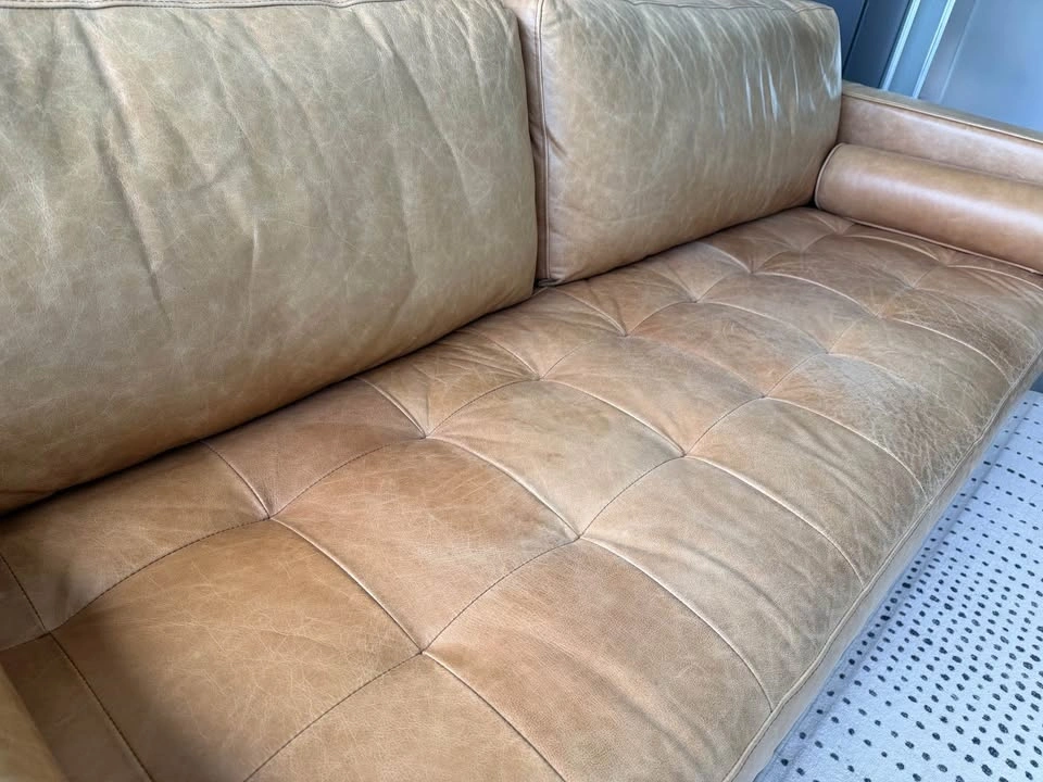 Structube KINSEY 100% leather 3-seater sofa - photo 4