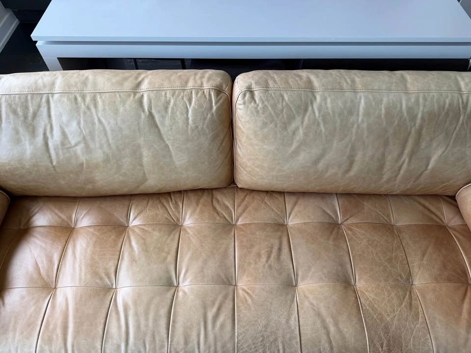 Structube KINSEY 100% leather 3-seater sofa - photo 5