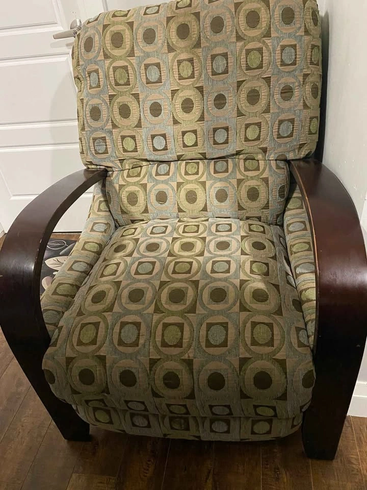 Solid Wood Recliner - Barely Used - photo 2
