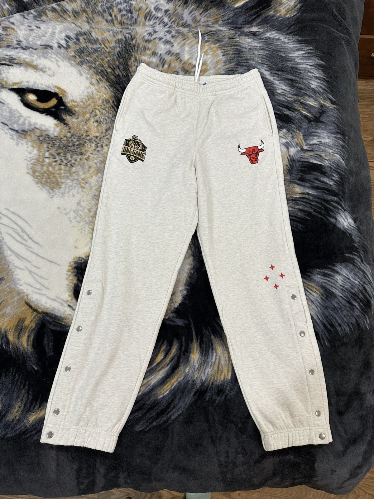 OVO x NBA Gray Chicago Bulls Sweatpants