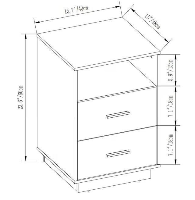 2 White Bedside Tables / Night Stands - photo 2