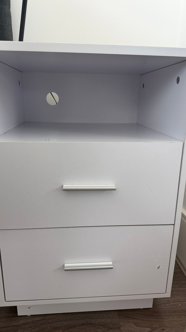 2 White Bedside Tables / Night Stands - photo 4