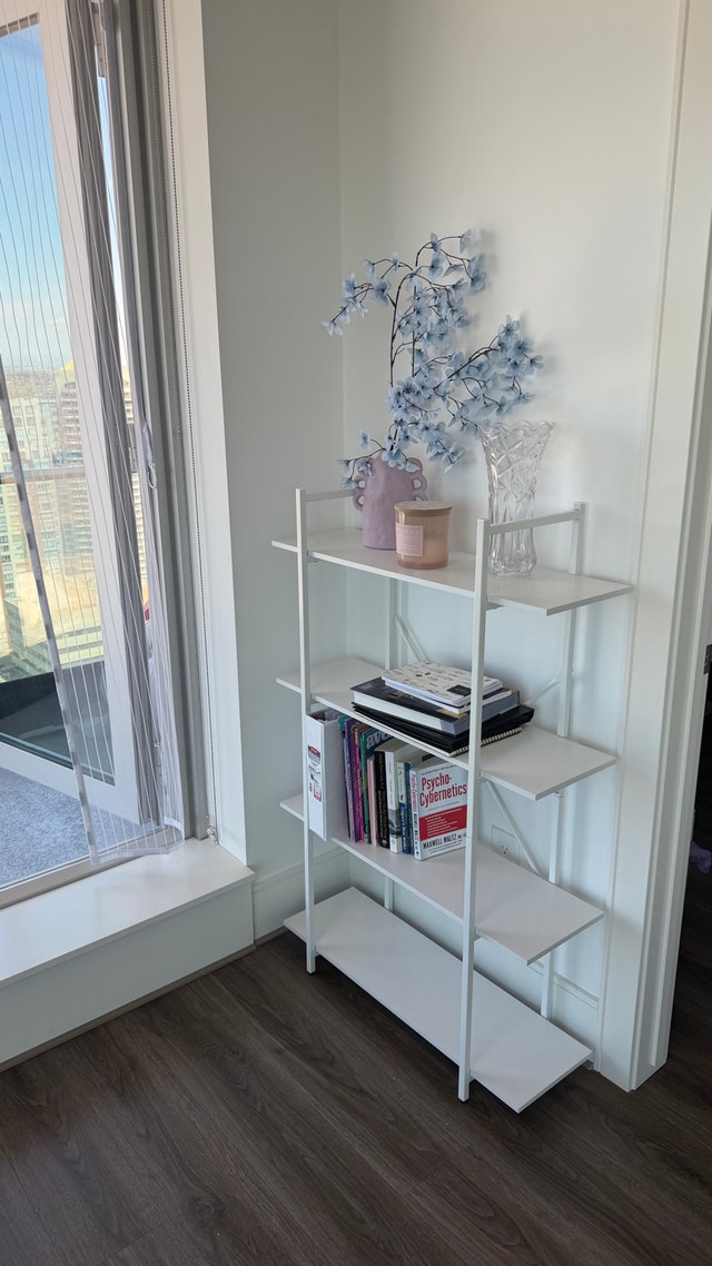 Four Tier White Bookshelf