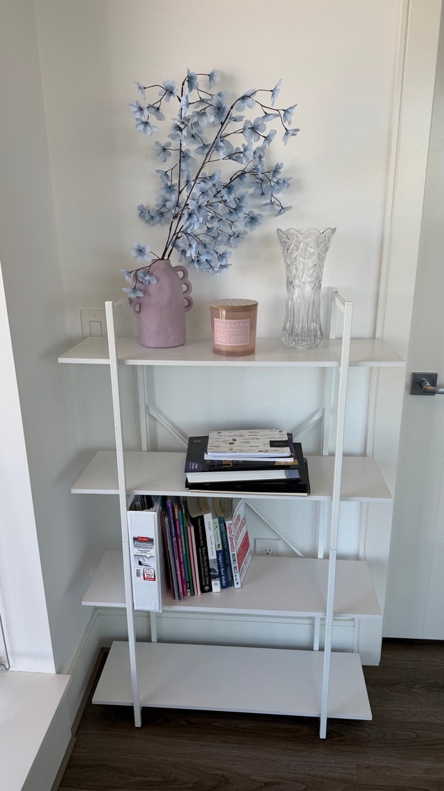 Four Tier White Bookshelf - photo 2