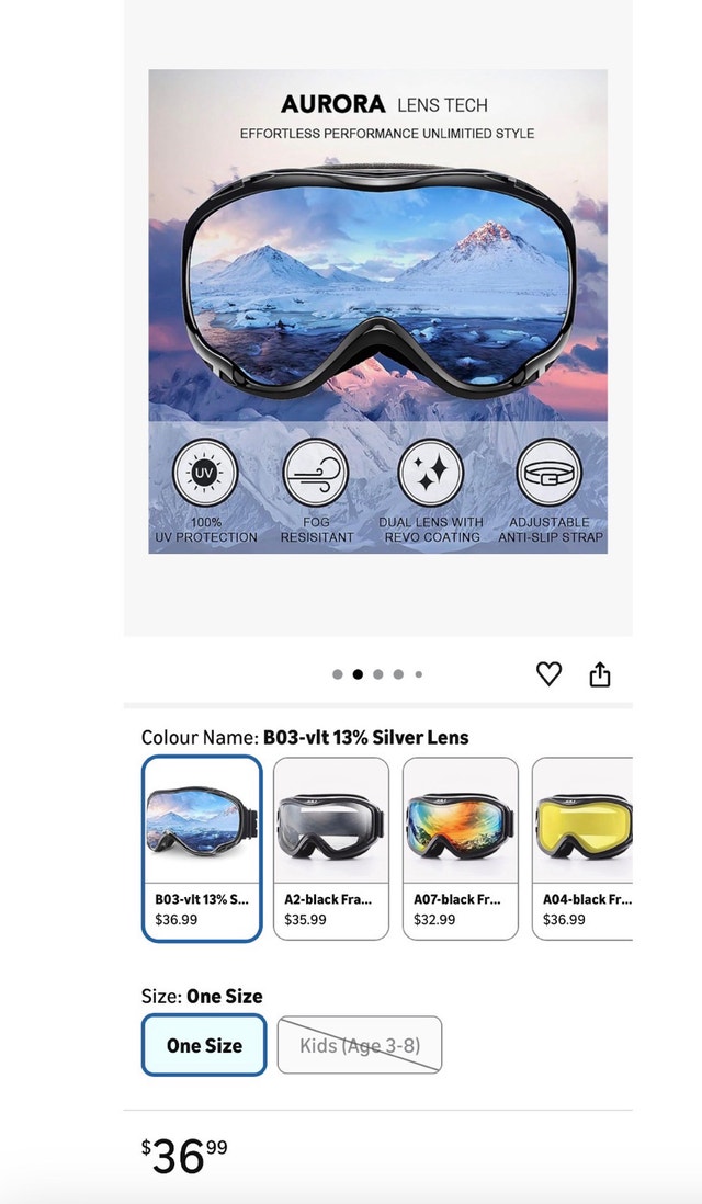 Ski Goggles and Snow/Ski Gloves