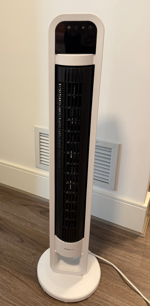OmniBreeze Digital White Tower Fan with Remote - photo 5
