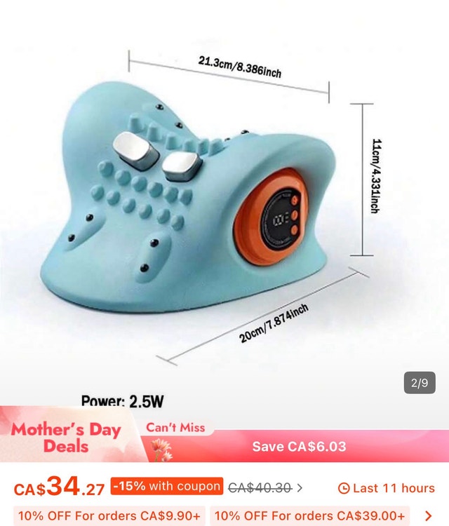 Neck & Foot Massager with Roller