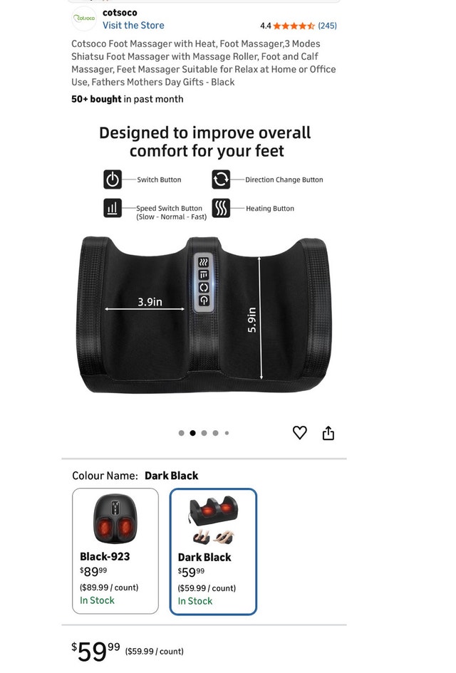 Neck & Foot Massager with Roller - photo 2