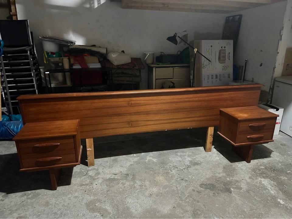Queen MCM Teak Headboard
