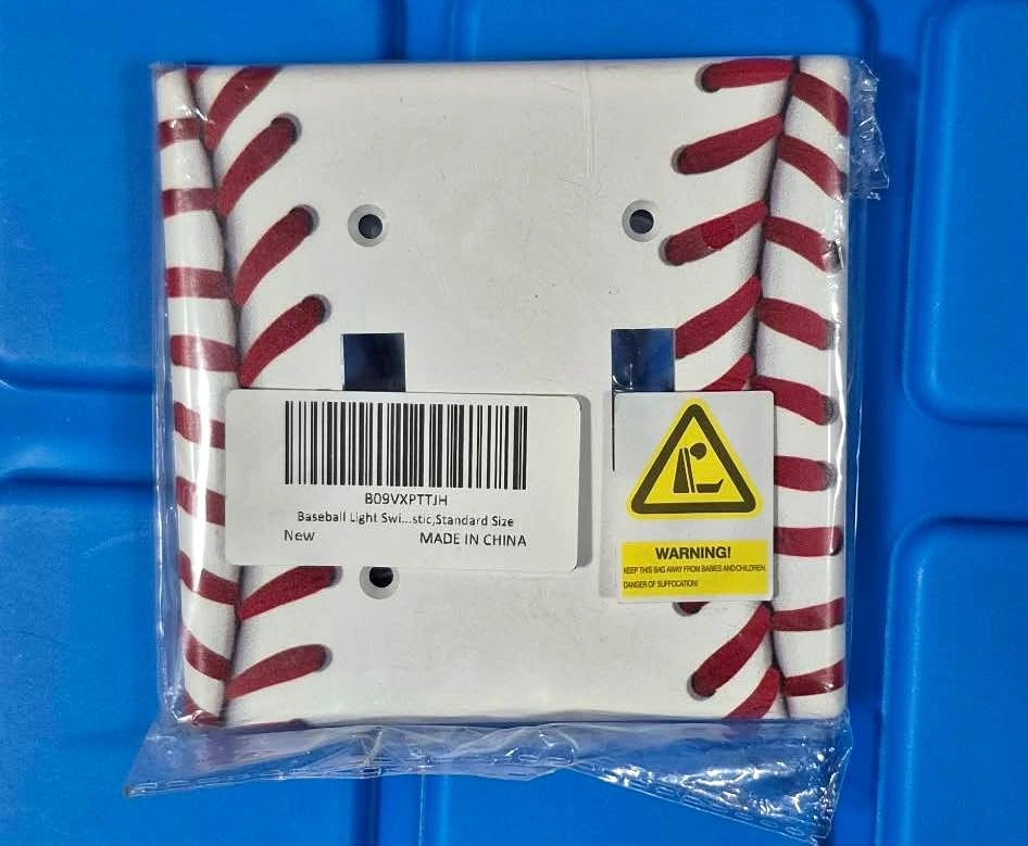 Baseball Light Switch Cover