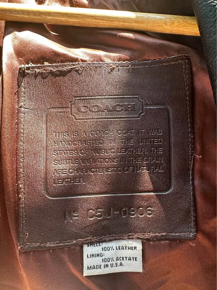 Vintage Coach Brown Leather Jacket - photo 3
