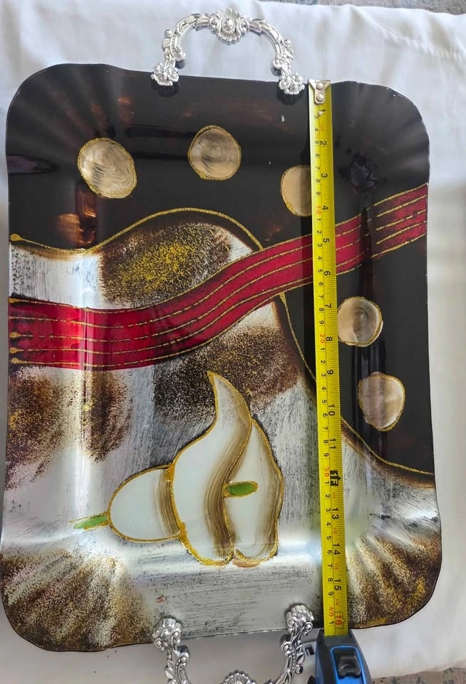 Plexiglass Serving Tray with Silver Handles - photo 3