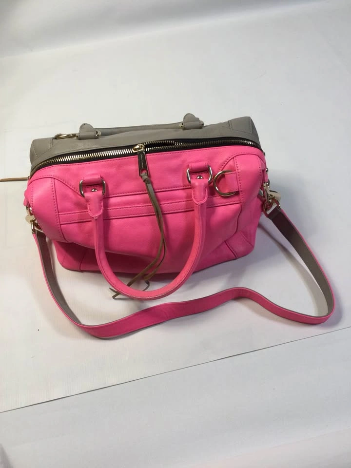 Rebecca Minkoff Hot Pink Gray Leather Satchel Handbag - photo 2