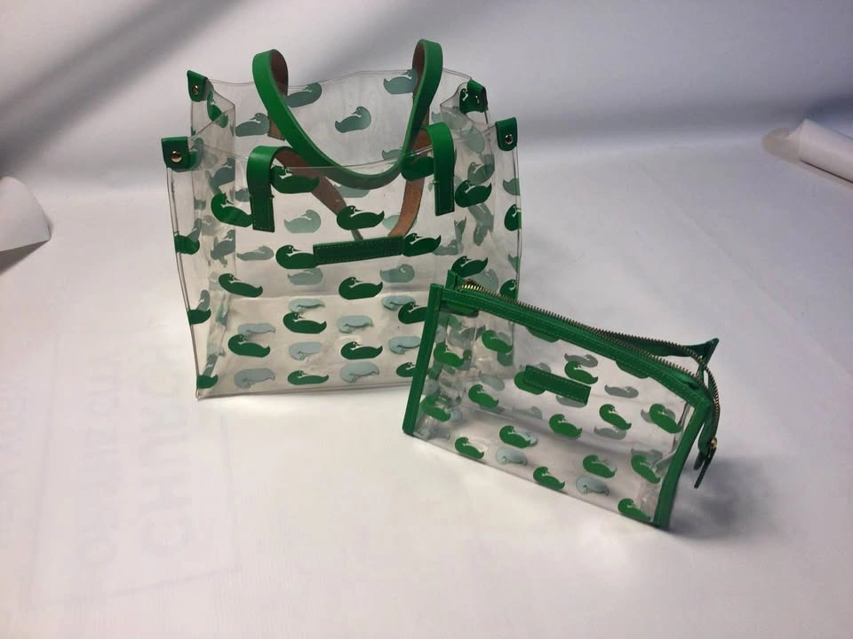 Dooney & Bourke Clear Tote Bag & Pouch - Duck Print