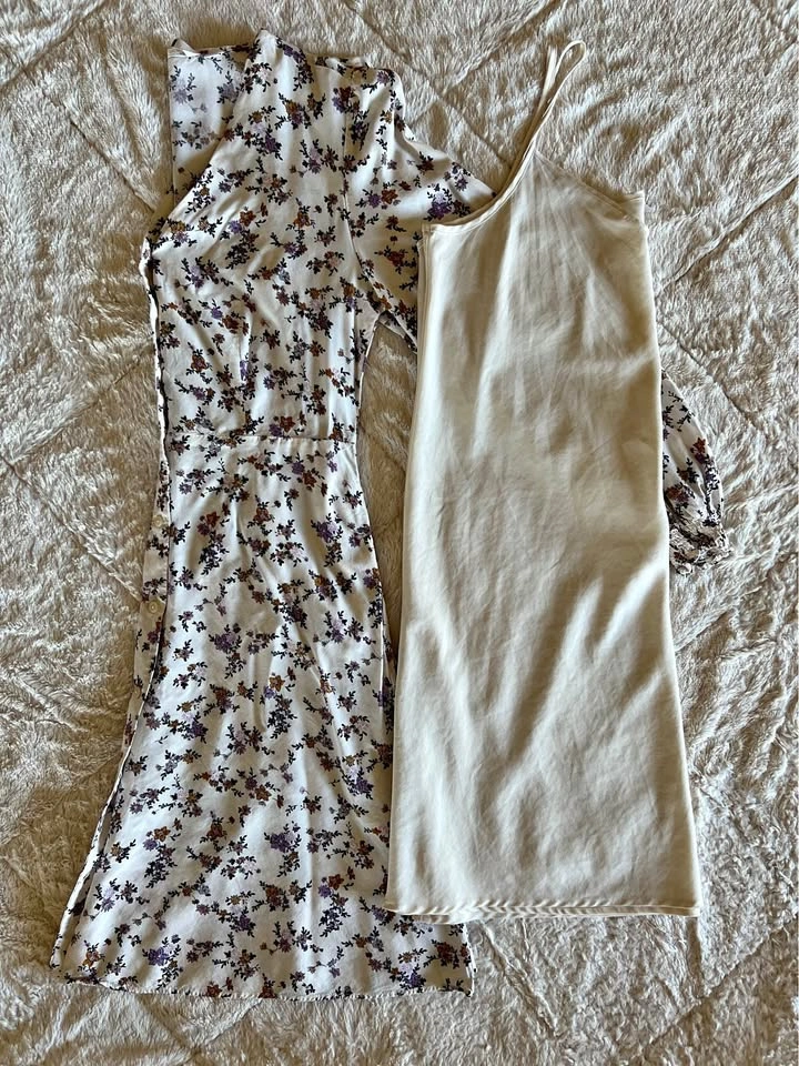 Uniqlo Floral Dress with slip - Size S