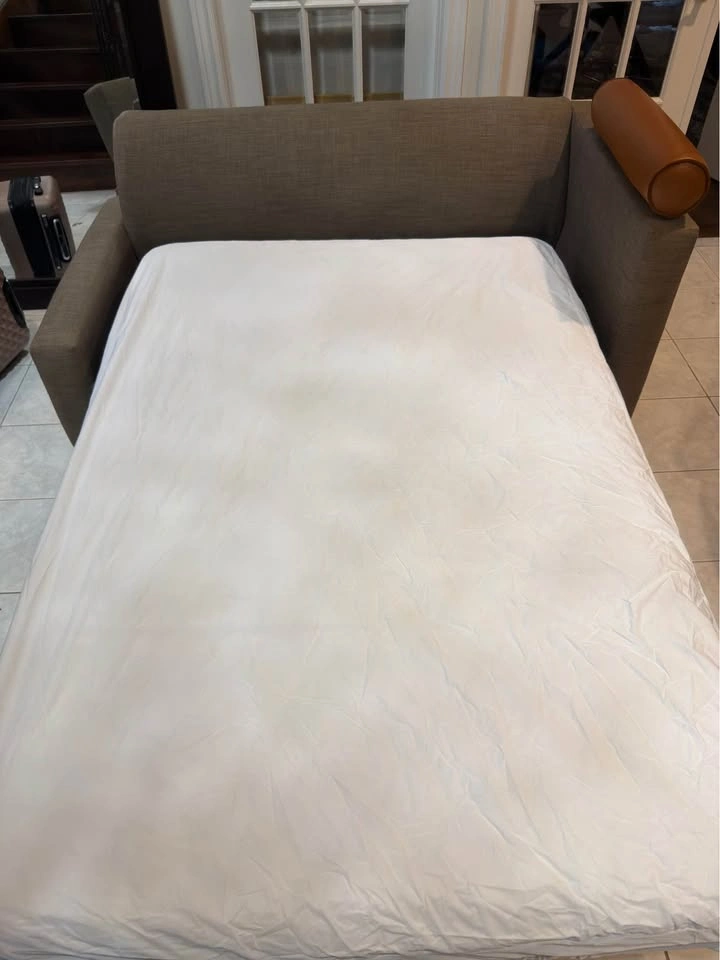 Sofa bed couch with mattress and ottoman - photo 3